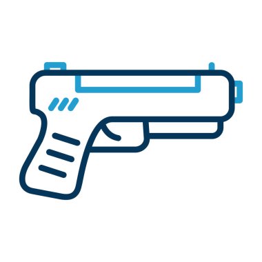 silah simgesi, vektör illüstrasyonu basit tasarım