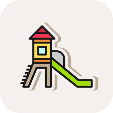 Bir oyun alanı simgesinin vektör illüstrasyonu