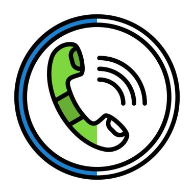 telefon ahizesi simgesi, vektör çizimi basit tasarım