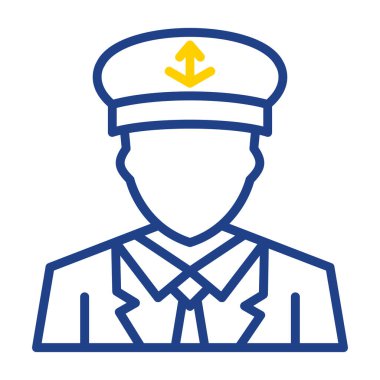 Kaptan simge vektör çizim