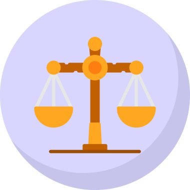 adalet sembolü web simgesi illüstrasyonu 