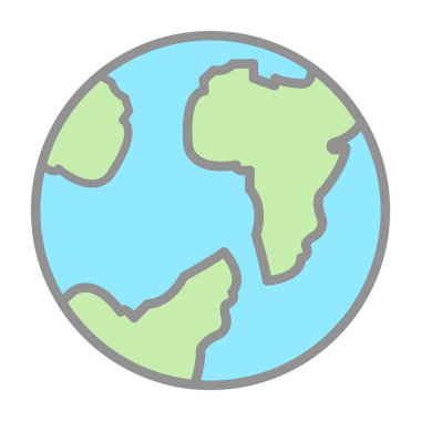 seyyare yerküre simgesi tasarım izole