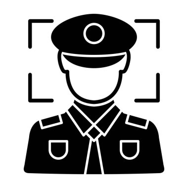 Polis memuru simgesi vektör özeti çizimi