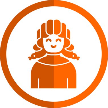 Dişi avatar. Basit tasarım