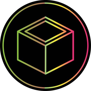 Küp simgesi, vektör illüstrasyon tasarımı