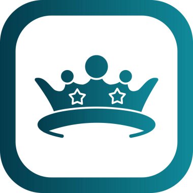 Taç ikonu. düz biçim tasarım vektör simgesi.