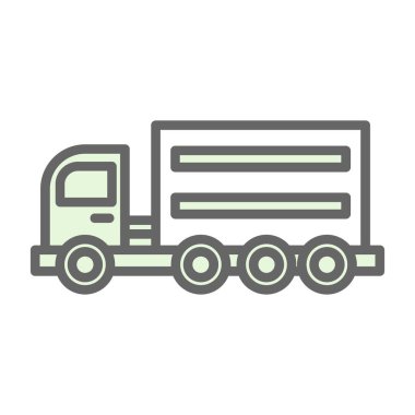 kamyon simgesi, vektör illüstrasyonu basit tasarım