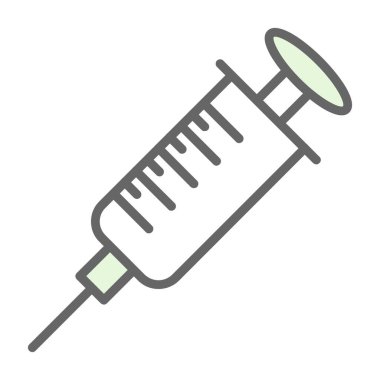 Şırınga. Web simgesi basit illüstrasyon                