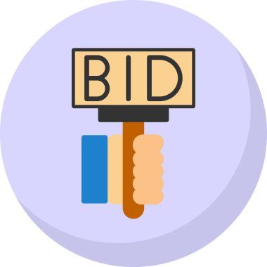 açık artırma vektör simgesi modern basit vektör illüstrasyonu