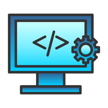 Web tasarım geliştirme simgesi 