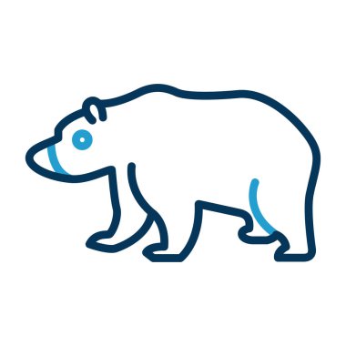 Ayı hayvan simgesi, ana hatlarıyla doldurulmuş.