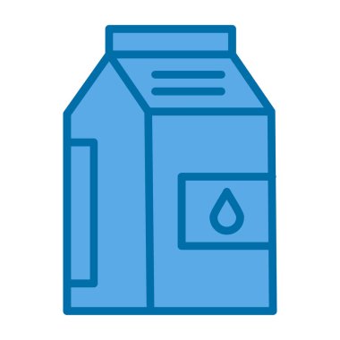 Süt düzlüğü simgesi, vektör illüstrasyonu