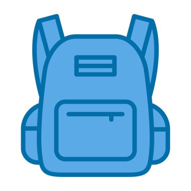 sırt çantası simgesi vektör illüstrasyonu