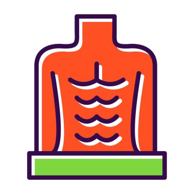 Göğüs simge vektör çizim