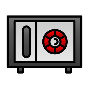 Güvenli simge, vektör illüstrasyonu 