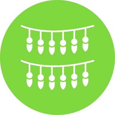 karnaval çelenkleri simgesi, vektör illüstrasyonu 