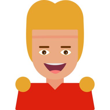 erkek karakter ifade simgesi vektör illüstrasyon grafik tasarımı