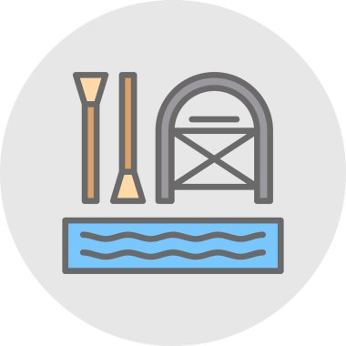 Rafting simgesinin vektör illüstrasyonu 