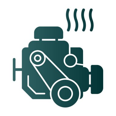 motor simgesi, vektör illüstrasyonu basit tasarım