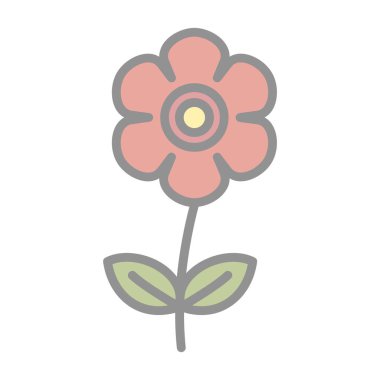Çiçek ikonu, vektör illüstrasyonu. düz tasarım biçimi