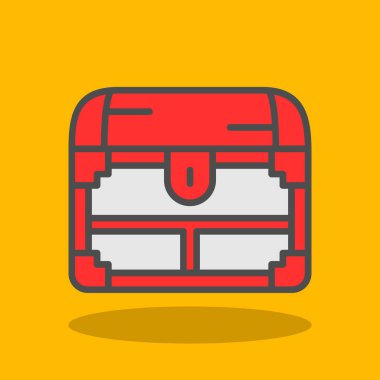 renk arkaplan üzerinde izole edilmiş renk çizgisi açık kutu simgesi. Rastgele dinamik şekiller. vektör illüstrasyonu