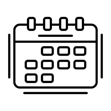 Takvim simgesi, vektör illüstrasyonu basit tasarım
