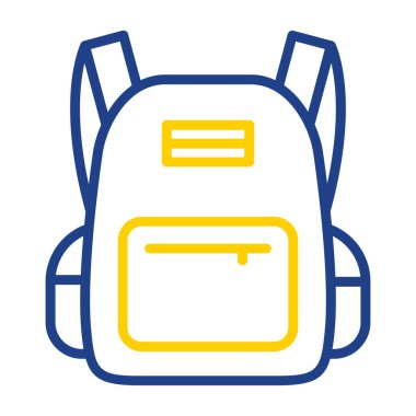 sırt çantası simgesi vektör illüstrasyonu