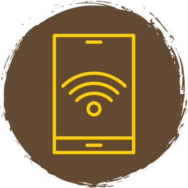 wifi sembollü tablet pc, vektör illüstrasyonu, kablosuz simge