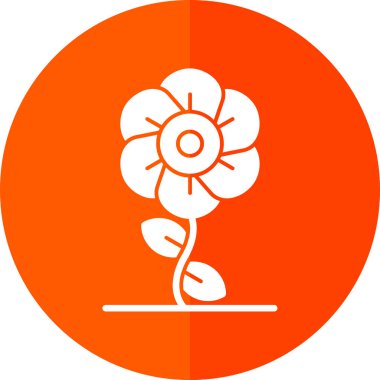 Çiçek. Web simgesi basit illüstrasyon