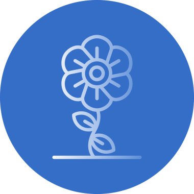 Çiçek. Web simgesi basit illüstrasyon