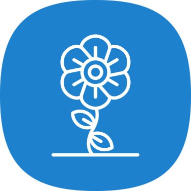 Çiçek simgesinin vektör illüstrasyonu