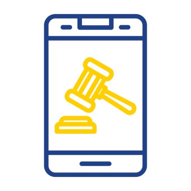 akıllı telefon simgesi, vektör illüstrasyonu basit tasarım