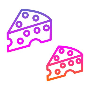 Peynir simgesi, vektör illüstrasyonu basit tasarım