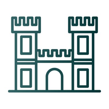 castle icon, vector illustration simple design