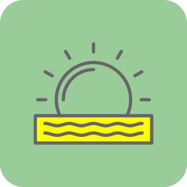 gündoğumu simge vektör çizim