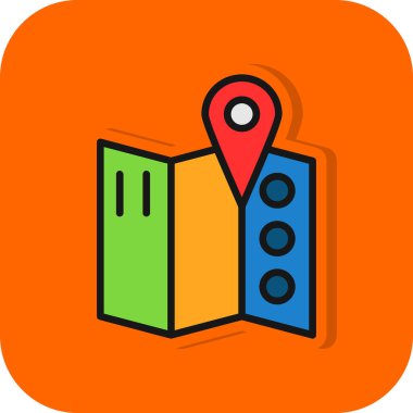 harita pin konumu simgesi düz biçimli