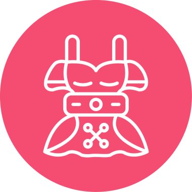 Bavyera Dirndl elbise, vektör illüstrasyonu