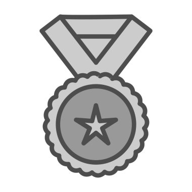 Yıldızlı madalya. Web simgesi basit illüstrasyon