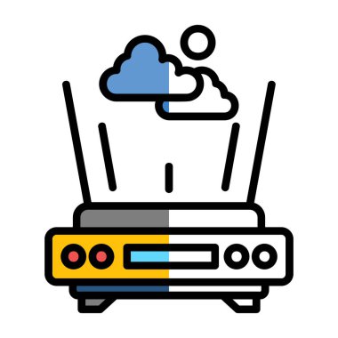 Bulut simgesi vektör illüstrasyonu