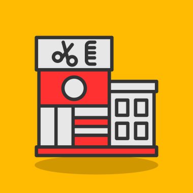 Güzellik salonu simgesi, vektör illüstrasyonu beyaz üzerine izole edilmiş basit tasarım 