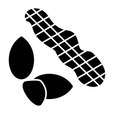 Yer fıstığı web simgesi, vektör illüstrasyonu