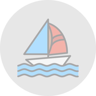 Tekne. Web simgesi basit illüstrasyon