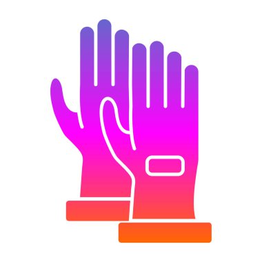 Oyuncu eldivenleri ikon vektör illüstrasyonu