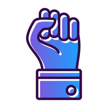 yumruk rengi simge vektörü.