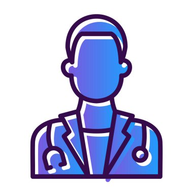 doktor avatar vektör resimleme 