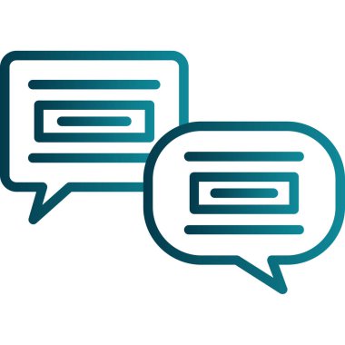 konuşma balonu simgesinin üzerine beyaz izole