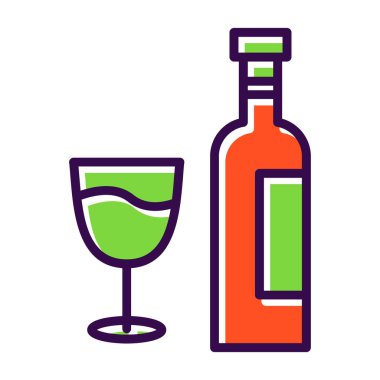 içki cam ikon vektör illüstrasyon grafik tasarımı
