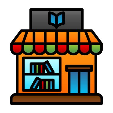 book shop icon, vector illustration simple design