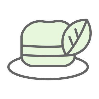 Şapka simgesinin vektör illüstrasyonu