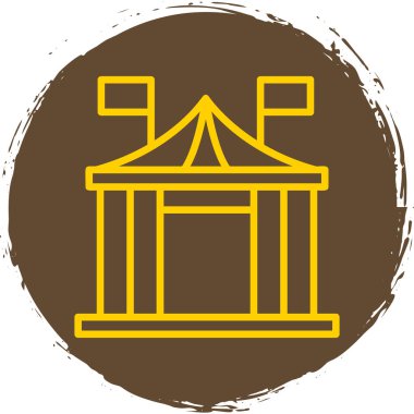 Sirk çizgisi vektör simgesi